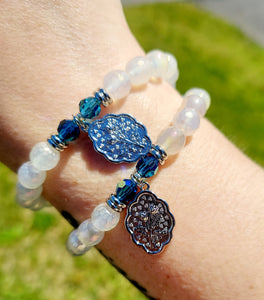 Floral Disc Stretch Bracelet - Marie's 2024 Stash Exclusive