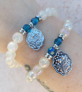 Floral Disc Stretch Bracelet - Marie's 2024 Stash Exclusive