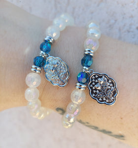 Floral Disc Stretch Bracelet - Marie's 2024 Stash Exclusive