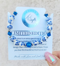 Load image into Gallery viewer, Marie's Blue &amp; Crystal Floral Moments Exclusive Bracelet - TJazelle