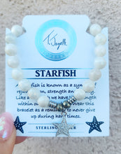 Load image into Gallery viewer, CZ Starfish Silver Charm Bracelet - TJazelle
