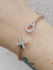 XO Open Cuff Italian Hook Bracelets