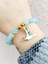 Load image into Gallery viewer, Hummingbird Gold Charm Bracelet - TJazelle