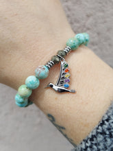Load image into Gallery viewer, "Hummingbird" Silver Charm Bracelet - TJazelle