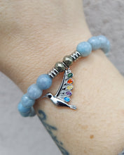 Load image into Gallery viewer, "Hummingbird" Silver Charm Bracelet - TJazelle