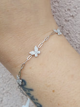 Load image into Gallery viewer, Butterfly CZ Bracelet - Sterling Silver
