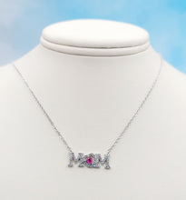 Load image into Gallery viewer, Silver MOM Necklace - Sterling Silver