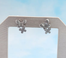 Load image into Gallery viewer, Butterfly CZ Post Stud Earring - Sterling Silver