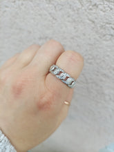 Load image into Gallery viewer, CZ Chain Link Infinity Ring - Sterling Silver