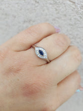 Load image into Gallery viewer, Eye Baguette CZ Ring- Sterling Silver