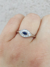 Load image into Gallery viewer, Eye Baguette CZ Ring- Sterling Silver