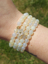 Load image into Gallery viewer, Yellow Mystic Agate Beaded Flower Bracelet - Elena Michele Marie’s Exclusive