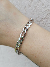 Load image into Gallery viewer, 8" Thick Figaro Bracelet - 14K White Gold