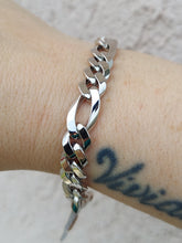 Load image into Gallery viewer, 8" Thick Figaro Bracelet - 14K White Gold