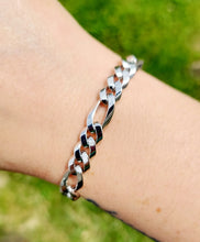Load image into Gallery viewer, 8" Thick Figaro Bracelet - 14K White Gold