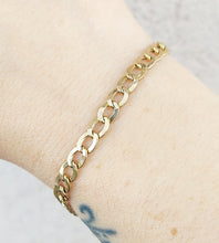 Load image into Gallery viewer, Flat Cuban Link Bracelet - 10K Yellow Gold