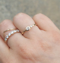 Load image into Gallery viewer, Diamond Double Bezel Ring with Oval and Circle - 14k Yellow Gold