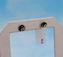 Load image into Gallery viewer, Yin Yang Stud Earrings - Gold Plated Sterling Silver