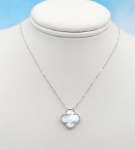 Load image into Gallery viewer, Mother of Pearl Clover Necklace - Sterling Silver