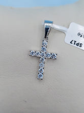 Load image into Gallery viewer, Bling CZ Cross - Sterling Silver