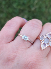 Load image into Gallery viewer, East to West Emerald-Cut Lab Diamond Ring - 14K White Gold