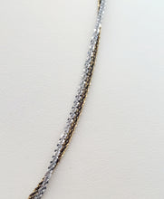 Load image into Gallery viewer, Adjustable Double Strand Necklace - Two Tone Sterling Silver &amp; Gold Plated