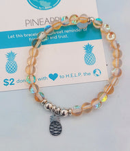 Load image into Gallery viewer, Pineapple Cut-Out Charm Bracelet - TJazelle H.E.L.P Collection