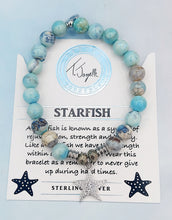 Load image into Gallery viewer, "CZ Starfish" Silver Charm Bracelet - TJazelle