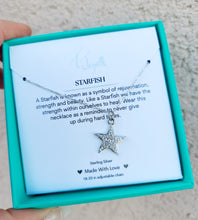 Load image into Gallery viewer, CZ Starfish Necklace - Sterling Silver TJazelle