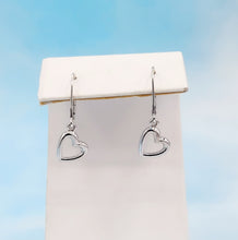 Load image into Gallery viewer, Open Heart Leverback Earrings - Sterling Silver
