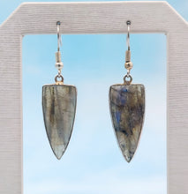 Load image into Gallery viewer, Labradorite Dangle Earrings - Sterling Silver