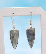 Load image into Gallery viewer, Labradorite Dangle Earrings - Sterling Silver