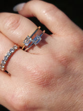 Load image into Gallery viewer, East to West Emerald-Cut Lab Diamond Ring - 14K White Gold