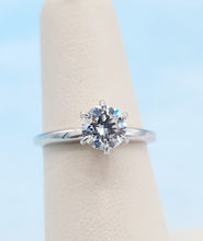 Load image into Gallery viewer, 1.06 Round Brilliant Solitaire Lab Diamond Engagement Ring - 14K White Gold