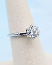 Load image into Gallery viewer, 1.06 Round Brilliant Solitaire Lab Diamond Engagement Ring - 14K White Gold