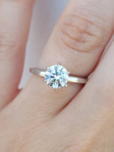Load image into Gallery viewer, 1.06 Round Brilliant Solitaire Lab Diamond Engagement Ring - 14K White Gold
