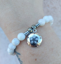 Load image into Gallery viewer, "CZ Sand Dollar" Charm Bracelet - Sterling Silver TJazelle