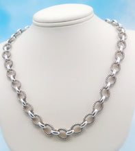 Load image into Gallery viewer, Women’s Heavy Oval Link Sterling Silver Necklace with Toggle - Estate