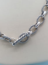 Load image into Gallery viewer, Women’s Heavy Oval Link Sterling Silver Necklace with Toggle - Estate