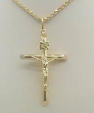 Load image into Gallery viewer, 2&quot; Crucifix Cross - 14K Yellow Gold