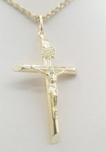 Load image into Gallery viewer, 2&quot; Crucifix Cross - 14K Yellow Gold