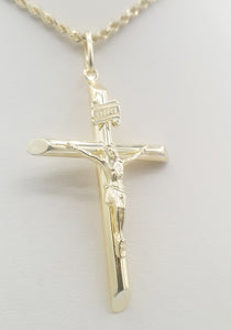 2" Crucifix Cross - 14K Yellow Gold