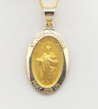 Load image into Gallery viewer, Oval St. Jude Thaddeus Medal - 14K Yellow Gold