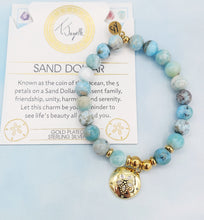 Load image into Gallery viewer, Sand Dollar Gold Charm Bracelet- TJazelle