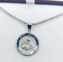 Load image into Gallery viewer, Saint (St) Anthony Medal - 14K White Gold