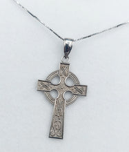 Load image into Gallery viewer, Celtic Cross Pendant - 14k White Gold