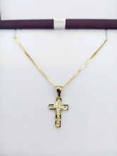 Load image into Gallery viewer, Petite Crucifix Cross Pendant with Bale - 14K Yellow Gold