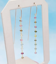 Load image into Gallery viewer, Tourmaline Threader Earrings