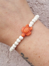 Load image into Gallery viewer, Orange Turtle and Heart Sea Turtle Bracelet - Florida Sea Turtle Co