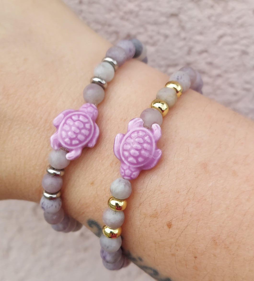 Matte Mauve Sea Turtle Bracelet - Florida Sea Turtle Co